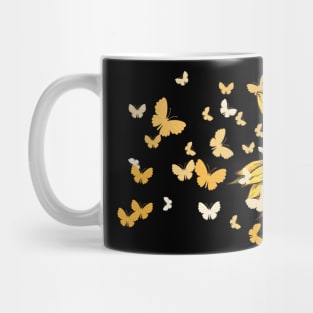 Butterfly Beautiful Sunflower Face Mask Mug